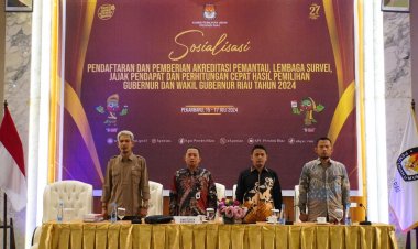 KPU Riau Terima Pendaftaran Pemantau, Lembaga Survei, Jajak Pendapat dan Perhitungan Cepat