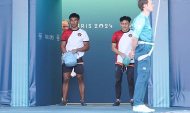 Olimpiade Paris 2024, Veddriq Leonardo Lolos Perempat Final Panjat Tebing