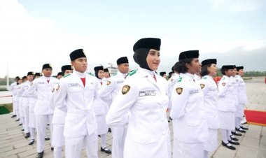 Kamilatun Nisa Asal Riau Tergabung Dalam Tim Nusantara Baru pada Upacara Detik-Detik Proklamasi di Ibu Kota Nusantara