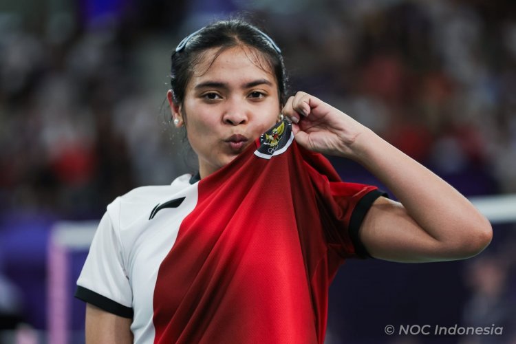 Olimpiade Paris 2024, Gregoria Mariska Tembus Perempat Final Usai Kalahkan Pebulutangkis Korea