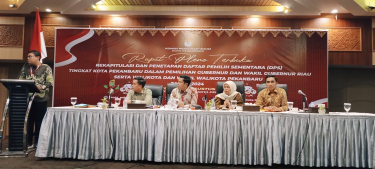 KPU Pekanbaru Tetapkan DPS Pemilihan 2024 Sebanyak 789.236 Pemilih