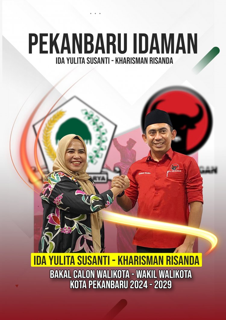 Sah, PDIP Usung Ida Yulita dan Kharisman Risanda Berlayar ke Pilkada Pekanbaru