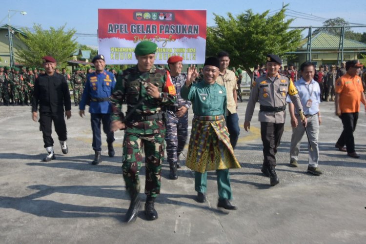 Wabup Bengkalis Bagus Santoso Ikuti Apel Gelar Pasukan Pilkada Serentak