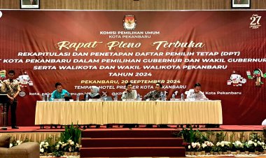 KPU Pekanbaru Tetapkan DPT Pemilihan Serentak 2024 Pekanbaru 791.034