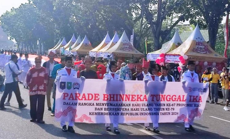 Parade Bhinneka Tunggal Ika FPK Riau Diikuti 5.000 Orang dari Paguyuban, Pertahankan Kerukunan dan Keberagaman