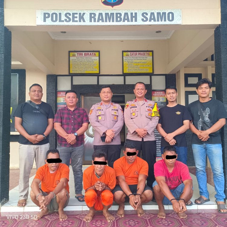 Meresahkan, Komplotan Pencuri Sapi di Rohul Ditangkap Polsek Rambah Samo