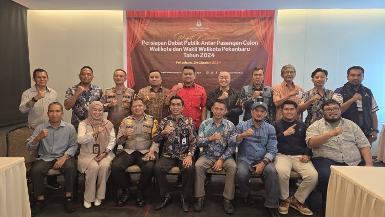 KPU Pekanbaru Gelar Debat Publik Lima Paslon Pertama 8 November 2024, Tidak Bisa Didelegasikan