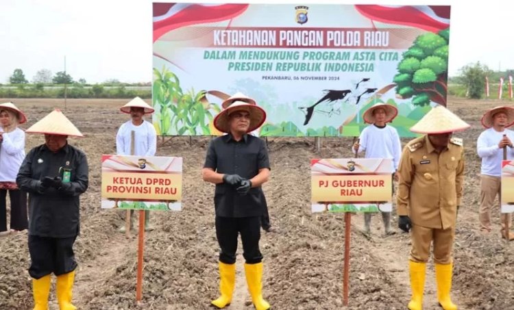 Aplikasikan Program Ketahanan Pangan Daerah, Ketua DPRD Provinsi Riau Kaderismanto Apresiasi Kapolda Riau