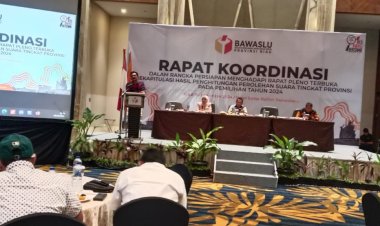 Bawaslu Riau Rakor Persiapan Pleno Rekapitulasi Hasil Perolehan Suara Pemilihan Serentak 2024 Tingkat Provinsi