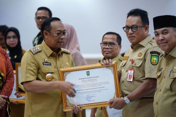 Diskominfotik Riau Raih Peringkat Dua Pengawasan Kearsipan Internal OPD