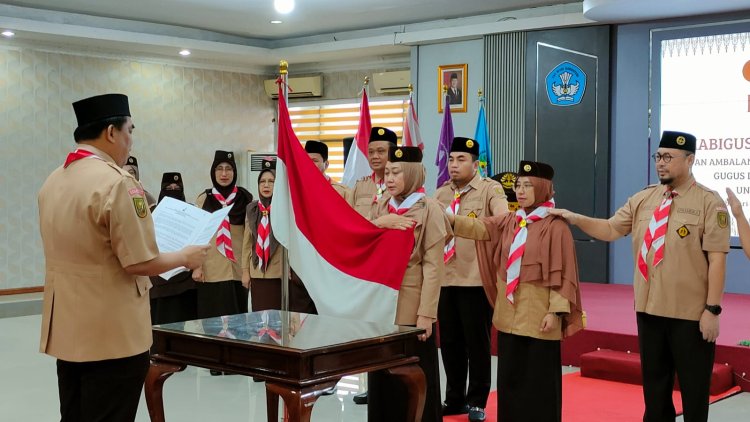 Ketua Kwarda Riau Lantik Rektor Unri sebagai Ketua Mabigus 08-001 dan 08-002 