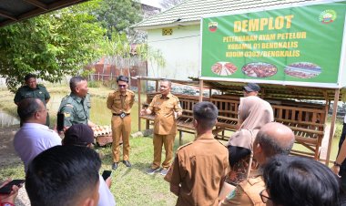 Wabup Bagus Santoso Tinjau Lokasi Demplot Peternakan Ayam Milik Koramil Bengkalis