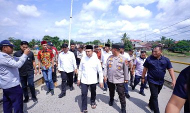Bupati Rohul Anton Apresiasi Gerak Cepat Gubernur Riau Tangani Kerusakan Jembatan Sungai Rokan