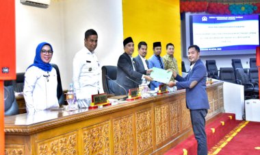 DPRD Kampar Gelar Rapat Paripurna LKPj 2024 Kepala Daerah, Fraksi - Fraksi Terima Untuk Dibahas