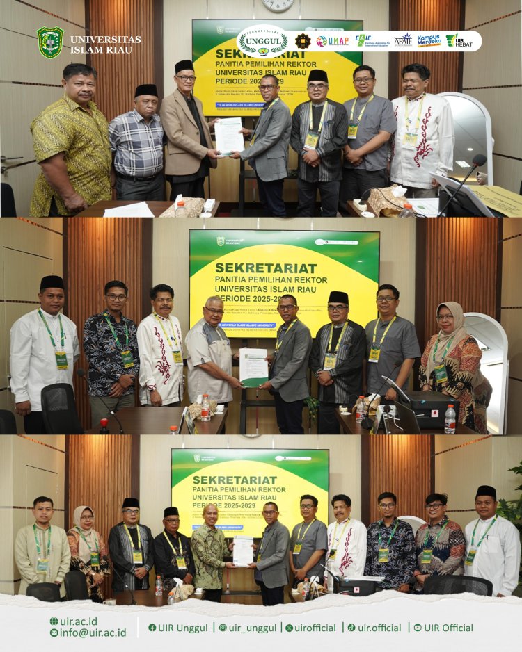Tiga Dosen UIR Resmi Mendaftar sebagai Bakal Calon Rektor Periode 2025–2029