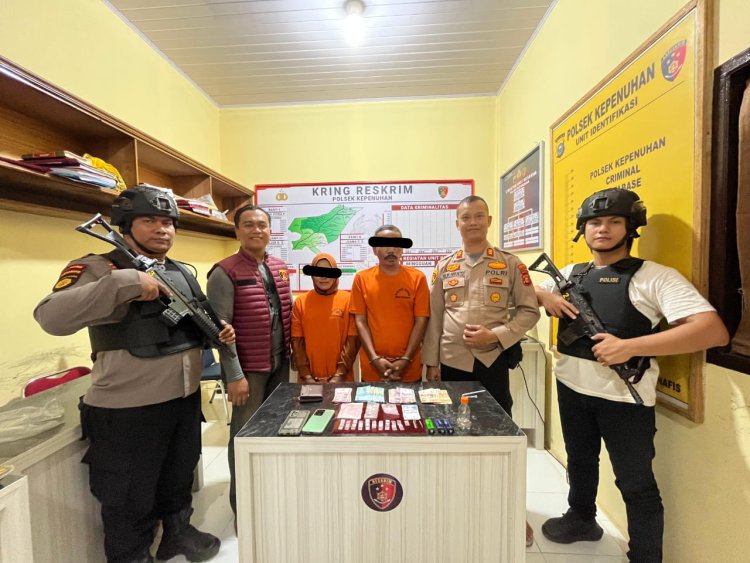 Kapolsek Kepenuhan Sergap Pasutri Pengedar Narkotika