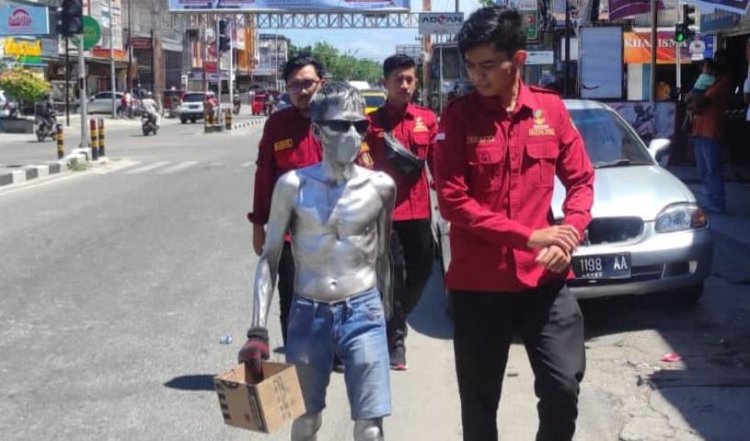 Dinsos Kota Pekanbaru Jaring 7 Orang Gelandangan, Pengemis dan Manusia Silver