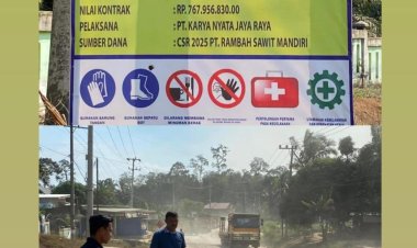Ketua KNPI Rambah Samo Apresiasi PT RSM Bangun Jalan Tandun - Pasir Pengaraian