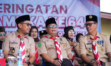 Upacara Peringatan Hari Pramuka ke-64 Tahun 2025 di Dumai, Plt Asisten Hermanto Minta Pramuka Turut Edukasi Lingkungan