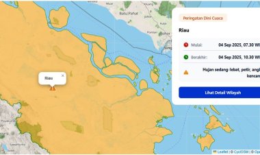 Prakiraan Cuaca BMKG, Riau Sudah Dalam Peralihan Musim Kemarau ke Hujan
