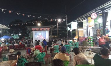 Nobar Seru Indonesia vs Lebanon di Kuliner Jaya Mukti Dumai, Dongkrak UMKM Lokal