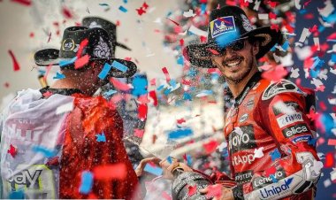 Riders Academy VR46 Pecco Bagnaia Pesta Podium Utama di COTA AMERIKA 2025