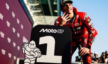 Senggolan Motor Terjadi di Race Qatar 2025, Marc Marquez Podium Satu