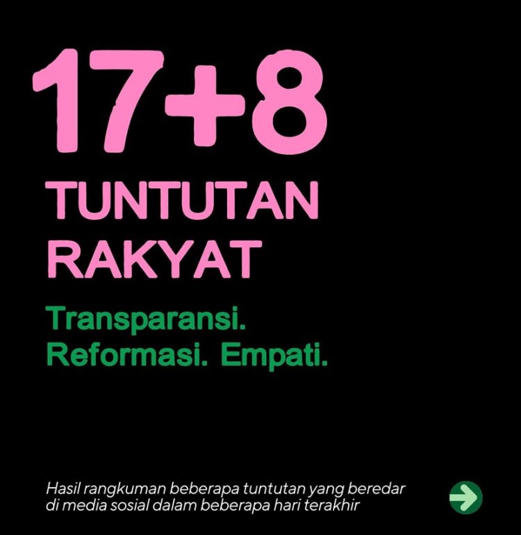 Isi Lengkap 17+8 Tuntutan Rakyat yang Viral di Media Sosial