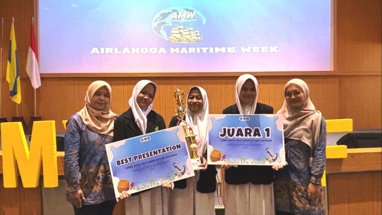 MAN 1 Kudus Juara I dan Best Presentation Airlangga Maritime Week 2025, Presentasikan Inovasi Spray Kitosan dari Limbah Udang