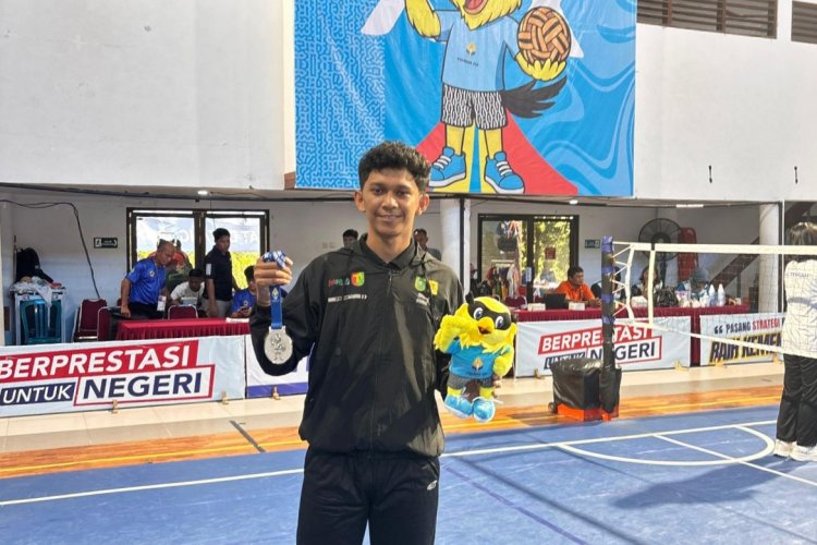 POMNAS 2025 di Semarang, Tiga Mahasiswa Riau Sumbang Medali Perak Sepak Takraw Beregu Putra