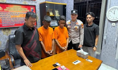 Polsek Bonai Darussalam Ringkus Dua Pelaku Penyalahgunaan Narkotika di Kebun Sawit