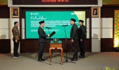 Rektor UIR Lantik Pejabat Struktural: Bangun Komunikasi, Tingkatkan Mutu Pendidikan