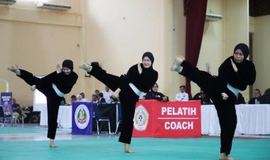 Kalahkan Riau, Tim Pencak Silat Beregu Putri Kemenpora Raih Emas di Pornas Korpri XVII Tahun 2025