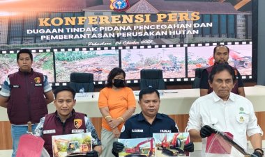 Garap Hutan Cagar Biosfer Giam Siak Kecil dengan Alat Berat, Polda Riau dan BBKSDA Tangkap Sejumlah Pelaku