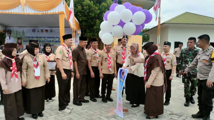 Sulastri Buka Perkemahan Besar Penggalang Kwarran Binawidya