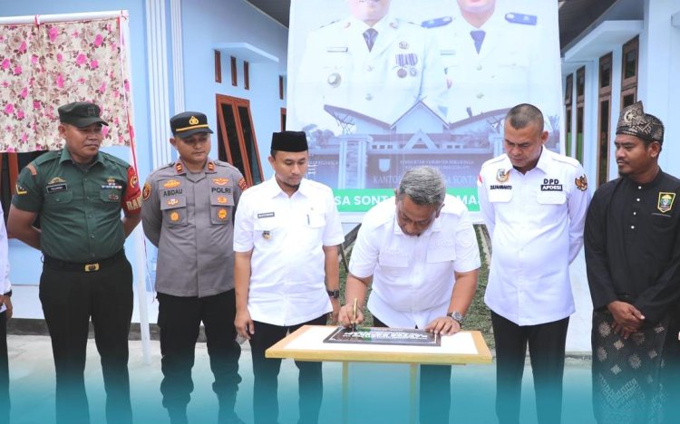 Resmikan Gedung Koperasi Merah Putih Desa Sontang, Bupati Rokan Hulu Bangun Kekuatan Ekonomi dari Bawah