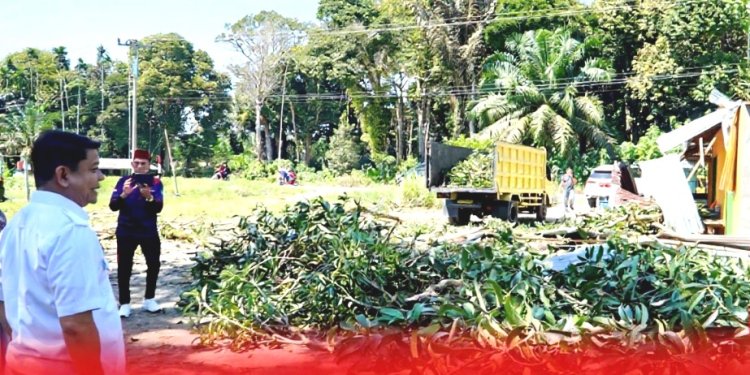62 Rumah Rusak Diterjang Angin Puting Beliung di Kecamatan Kepenuhan, Wabup Rohul Langsung Datangi Lokasi Kejadian