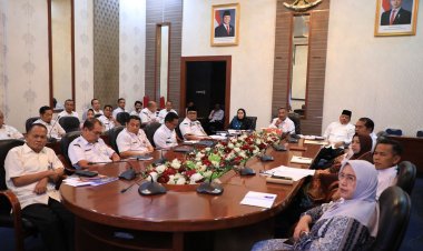 Bupati Rohul Anton dan Wabup Ikuti Peluncuran Indikator Indeks Pencegahan Korupsi Daerah Secara Virtual