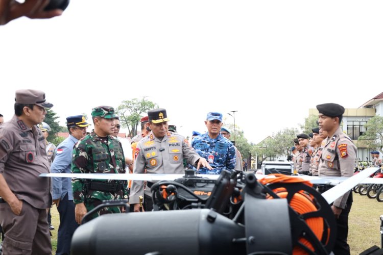 BMKG Deteksi La Nina hingga Februari 2026, Polda Riau Gelar Apel Siaga Bencana Hidrometeorologi