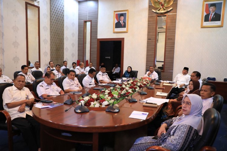 Bupati Rohul Anton dan Wabup Ikuti Peluncuran Indikator Indeks Pencegahan Korupsi Daerah Secara Virtual