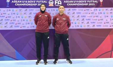 Fitra Fauzi Rahmat dan Tita Rosita Jadi Wasit di ASEAN U-16 & U-19 Boys’ Futsal Championship 2025 Thailand