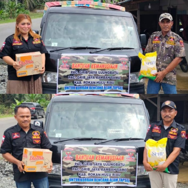GRIB JAYA Ujung Batu dan GRIB JAYA Rambah Samo Peduli Bencana Tapsel dan Sumbar