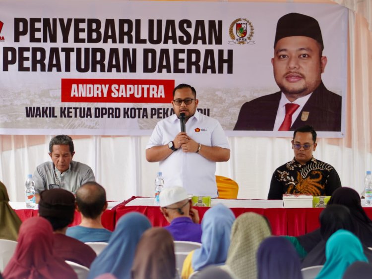 Wakil Ketua DPRD Kota Pekanbaru Andry Saputra Sosialisasikan Perda Sampah dan Ketertiban Umum di Limbungan Baru