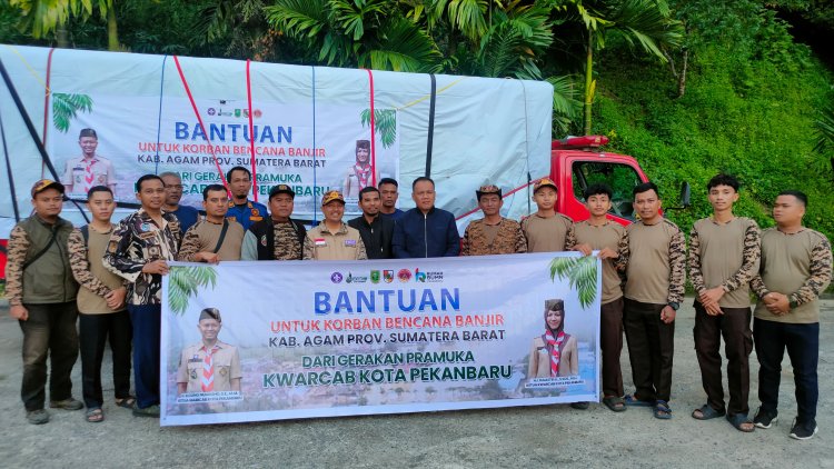 Bantuan Kemanusiaan Kwarcab Kota Pekanbaru tiba di Agam Sumbar