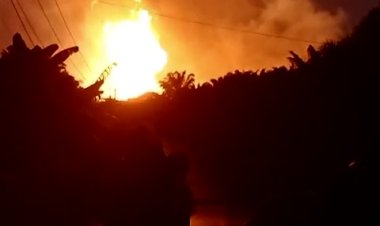 10 Orang Terluka dan 3 Bangunan Rusak Akibat Pipa Gas PGN Meledak di Desa Batu Ampar Kemuning Inhil