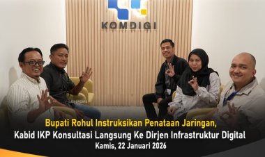 Diskominfo Rohul Konsultasi Penataan Jaringan ke Dirjen Infrastruktur Digital