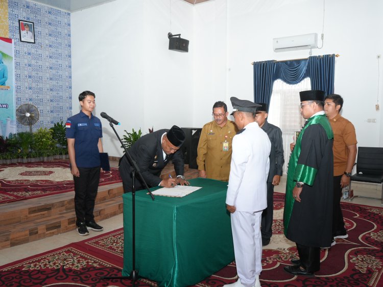 Sabarrudin Dilantik Jadi Penghulu Pinang Sebatang, Ditargetkan Koperasi Merah Putih Beroperasi Maret