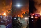 Pasar Lama Pekan Tebih Rohul Terbakar, Lebih 20 Rumah Hangus Dilahap Api