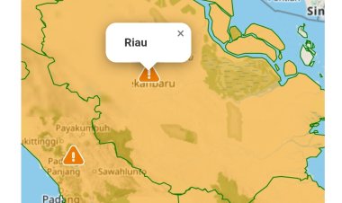 Prakiraan Cuaca Riau 7 Februari 2026, BMKG Terbitkan Peringatan Dini Waspada Hujan Lebat Disertai Petir dan Angin Kencang Sore dan Malam Hari