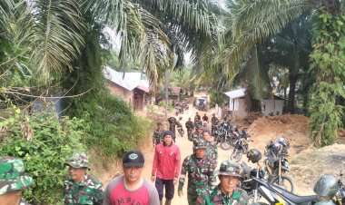 Satgas TMMD ke-127 Kodim 0301/Pekanbaru dan Warga Satukan Langkah Bangun Desa